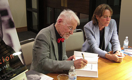Don Bachardy and Katherine Bucknell signing copies of Christopher Isherwood LIBERATION